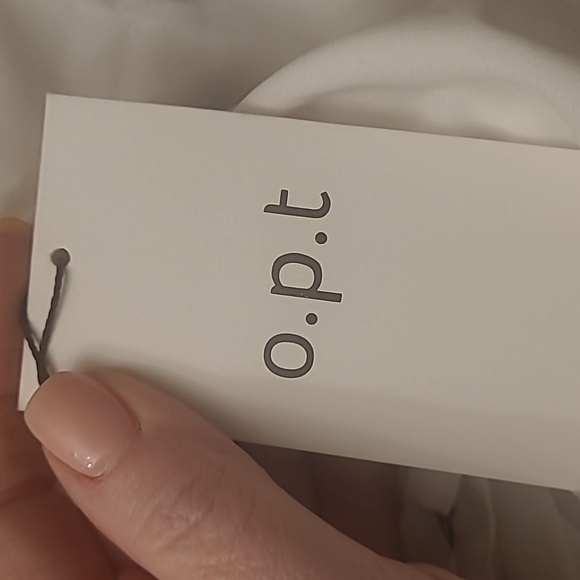 O.P.T One Pretty Time Anthroplogie sz  XS white layered dress black polka dots - Picture 5 of 7